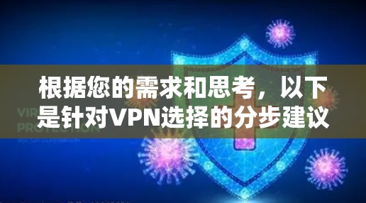根据您的需求和思考,以下是针对VPN选择的分步建议 根据您的需求和思考,以下是针对VPN选择的分步建议