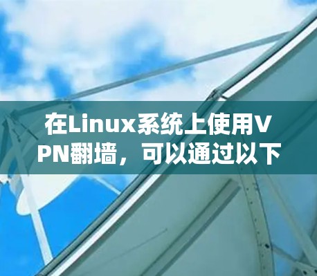 在Linux系统上使用VPN翻墙,可以通过以下步骤实现 在Linux系统上使用VPN翻墙,可以通过以下步骤实现