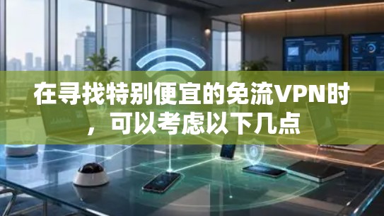 在寻找特别便宜的免流VPN时，可以考虑以下几点
