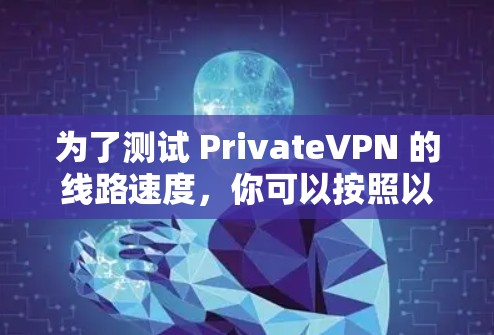 为了测试 PrivateVPN 的线路速度，你可以按照以下步骤进行