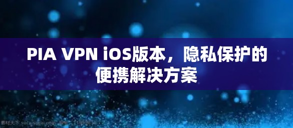 PIA VPN iOS版本,隐私保护的便携解决方案 PIA VPN iOS版本,隐私保护的便携解决方案