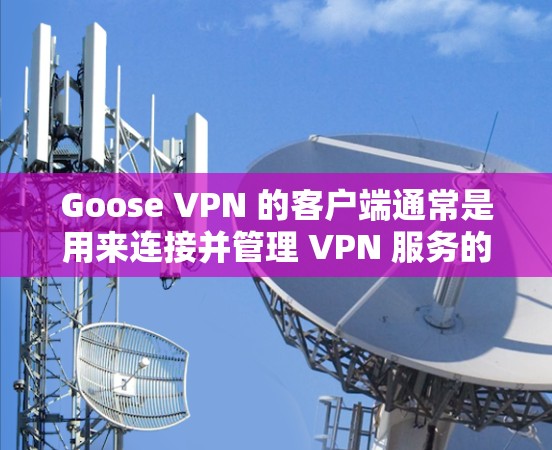 Goose VPN 的客户端通常是用来连接并管理 VPN 服务的。以下是使用 Goose VPN 客户端的一些常见步骤和注意事项 Goose VPN 的客户端通常是用来连接并管理 VPN 服务的。以下是使用 Goose VPN 客户端的一些常见步骤和注意事项